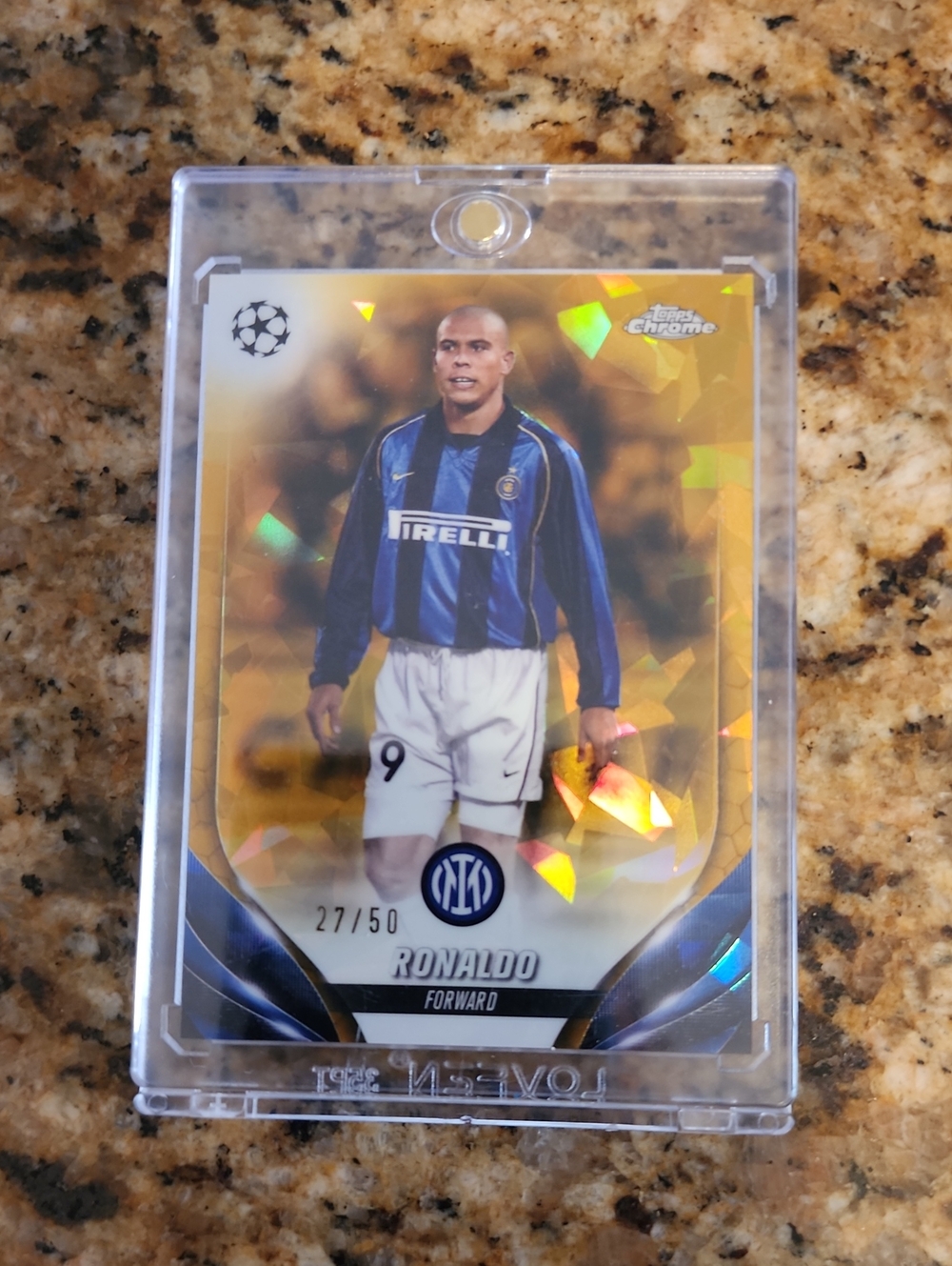 Ronaldo Inter Milan Trading Card - Gold Holographic 27|50